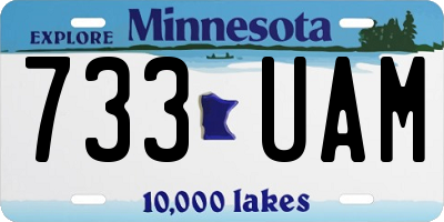 MN license plate 733UAM