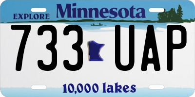 MN license plate 733UAP