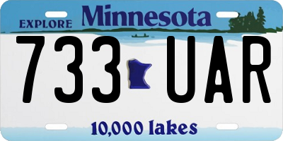 MN license plate 733UAR