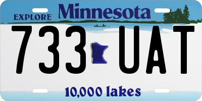 MN license plate 733UAT