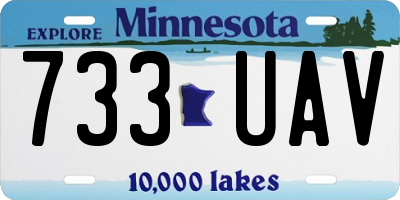 MN license plate 733UAV