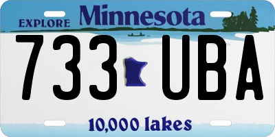 MN license plate 733UBA