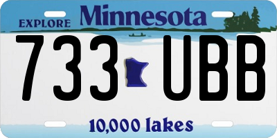 MN license plate 733UBB