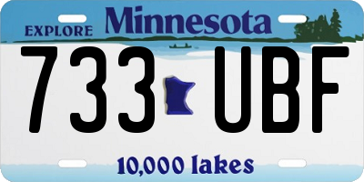 MN license plate 733UBF