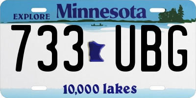 MN license plate 733UBG