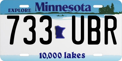 MN license plate 733UBR