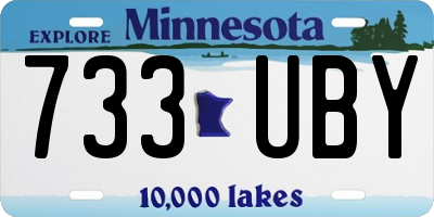 MN license plate 733UBY