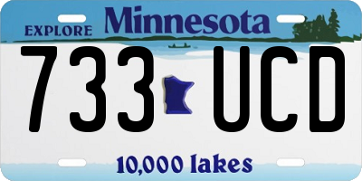 MN license plate 733UCD