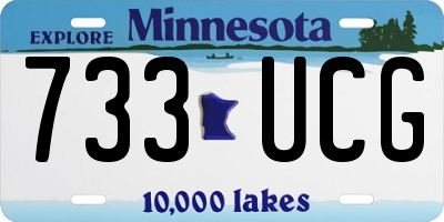 MN license plate 733UCG