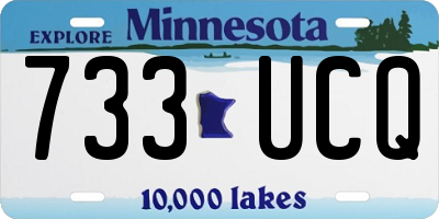 MN license plate 733UCQ