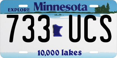 MN license plate 733UCS