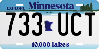 MN license plate 733UCT