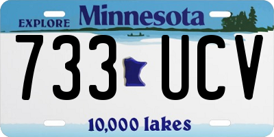 MN license plate 733UCV