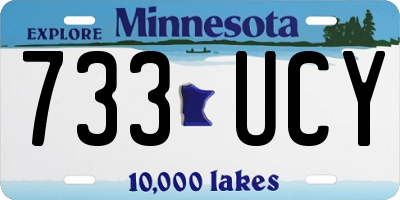 MN license plate 733UCY