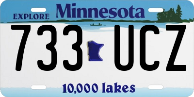 MN license plate 733UCZ