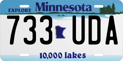 MN license plate 733UDA