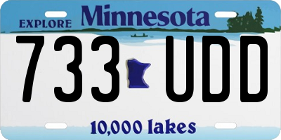 MN license plate 733UDD