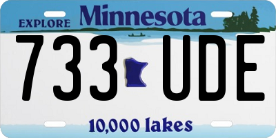 MN license plate 733UDE