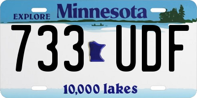 MN license plate 733UDF