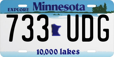 MN license plate 733UDG