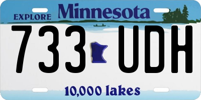 MN license plate 733UDH