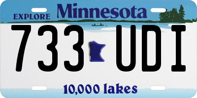 MN license plate 733UDI