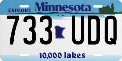 MN license plate 733UDQ