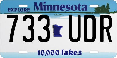 MN license plate 733UDR