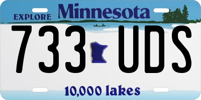 MN license plate 733UDS