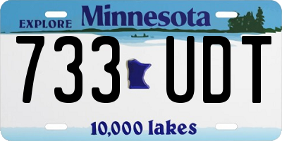 MN license plate 733UDT