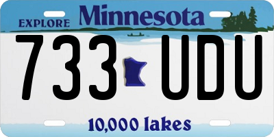 MN license plate 733UDU