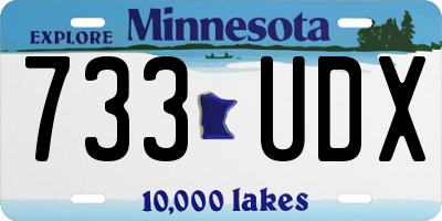 MN license plate 733UDX