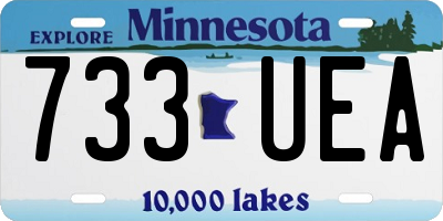 MN license plate 733UEA