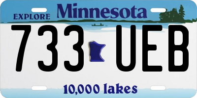 MN license plate 733UEB