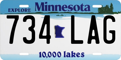 MN license plate 734LAG