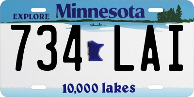 MN license plate 734LAI