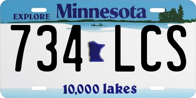 MN license plate 734LCS
