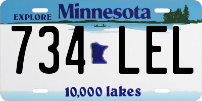 MN license plate 734LEL