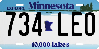 MN license plate 734LEO