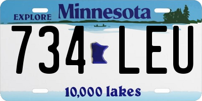 MN license plate 734LEU