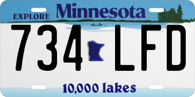 MN license plate 734LFD