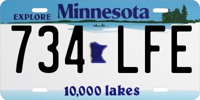 MN license plate 734LFE