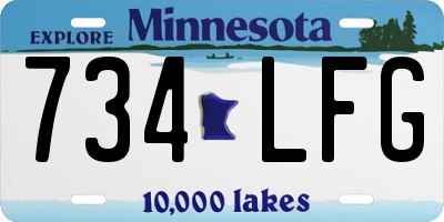 MN license plate 734LFG