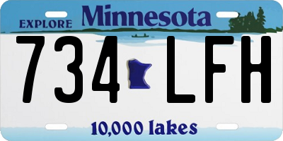 MN license plate 734LFH