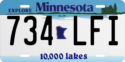 MN license plate 734LFI