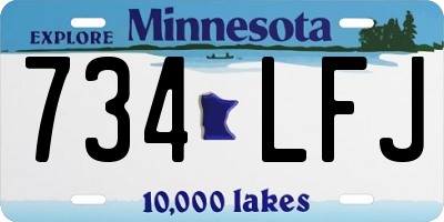 MN license plate 734LFJ
