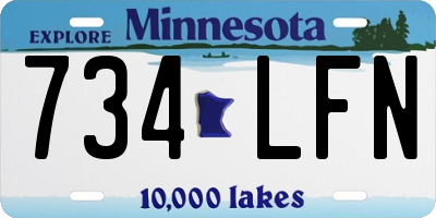 MN license plate 734LFN