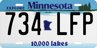 MN license plate 734LFP