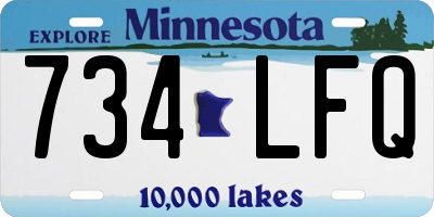 MN license plate 734LFQ