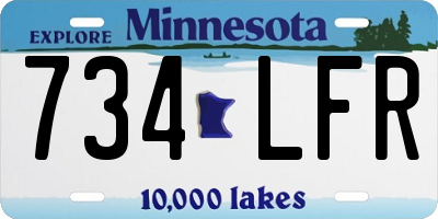 MN license plate 734LFR